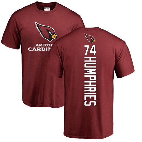 Arizona Cardinals Men Maroon D.J. Humphries Backer NFL Football 74 T Shirt